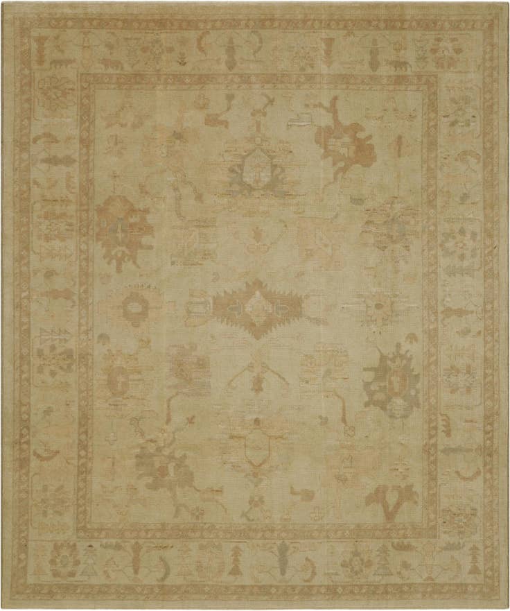 Detail image of 8' 3 x 9' 11 Hand Knotted Oushak Wool Rug