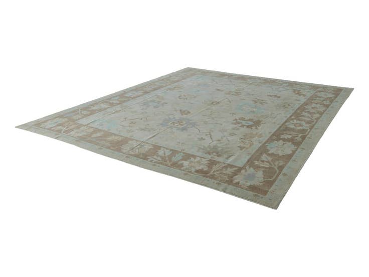 Detail image of 12' 6 x 15' 4 Hand Knotted Oushak Wool Rug