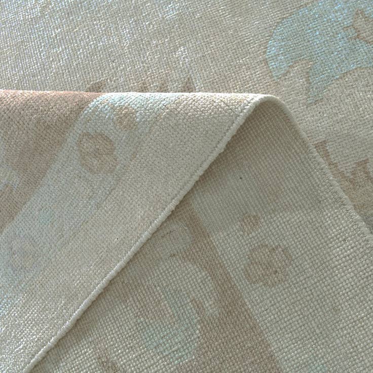 Detail image of 12' 6 x 15' 4 Hand Knotted Oushak Wool Rug