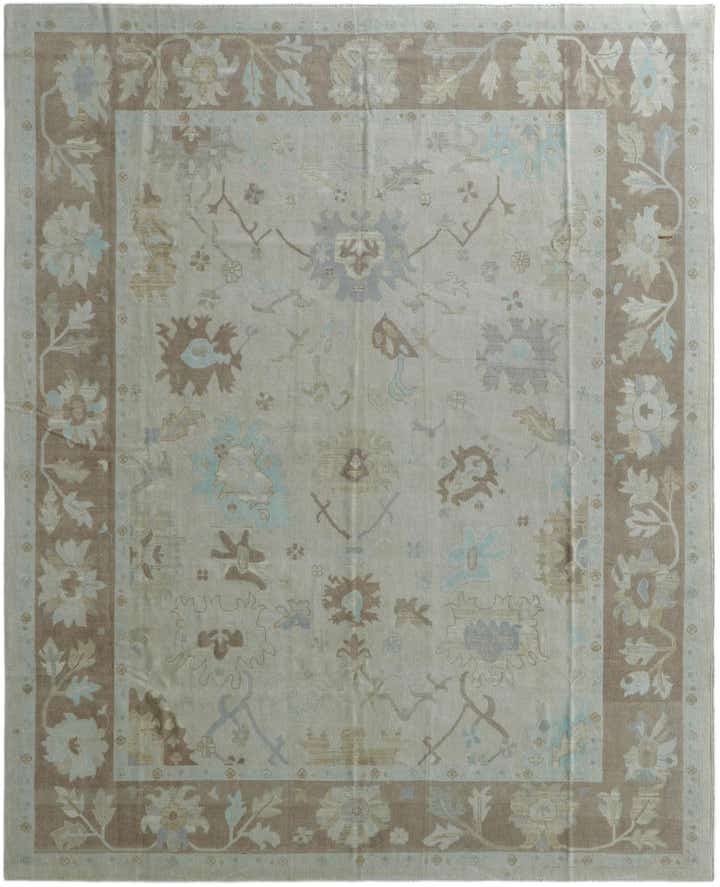 12' 6 x 15' 4 Hand Knotted Oushak Wool Rug