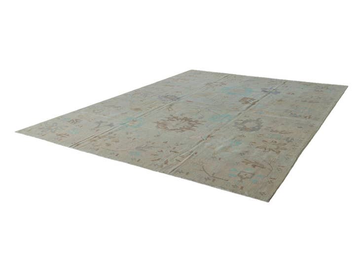 Detail image of 10' 4 x 13' 11 Hand Knotted Oushak Wool Rug