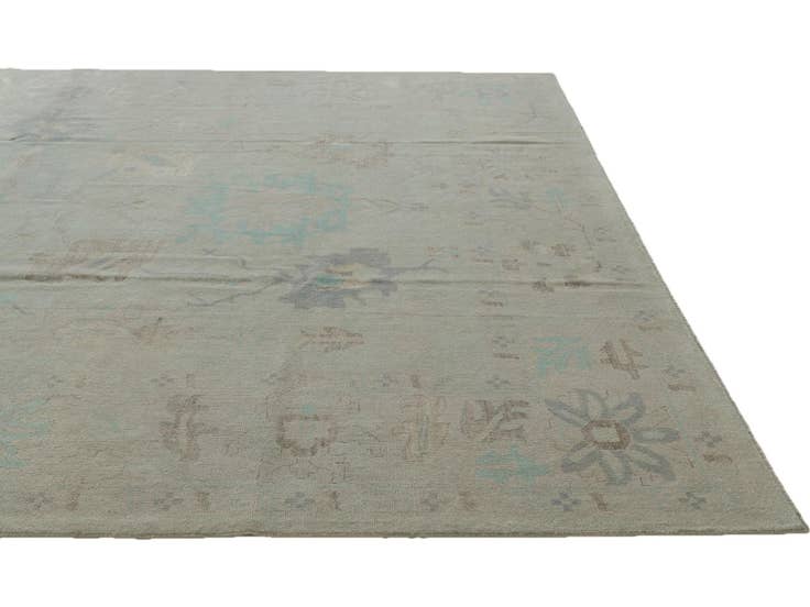 Detail image of 10' 4 x 13' 11 Hand Knotted Oushak Wool Rug