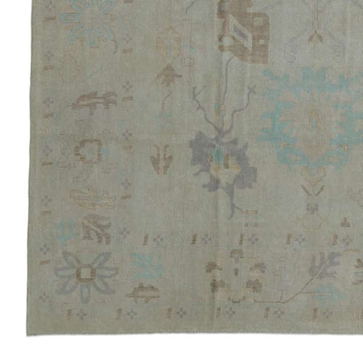 10' 4 x 13' 11 Hand Knotted Oushak Wool Rug