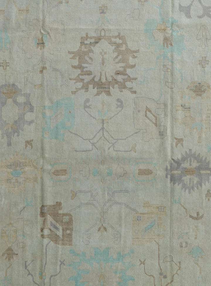 10' 4 x 13' 11 Hand Knotted Oushak Wool Rug