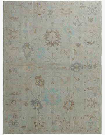 10' 4 x 13' 11 Hand Knotted Oushak Wool Rug