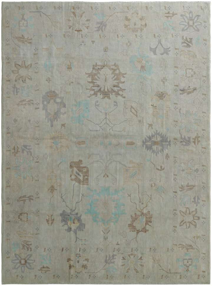 10' 4 x 13' 11 Hand Knotted Oushak Wool Rug