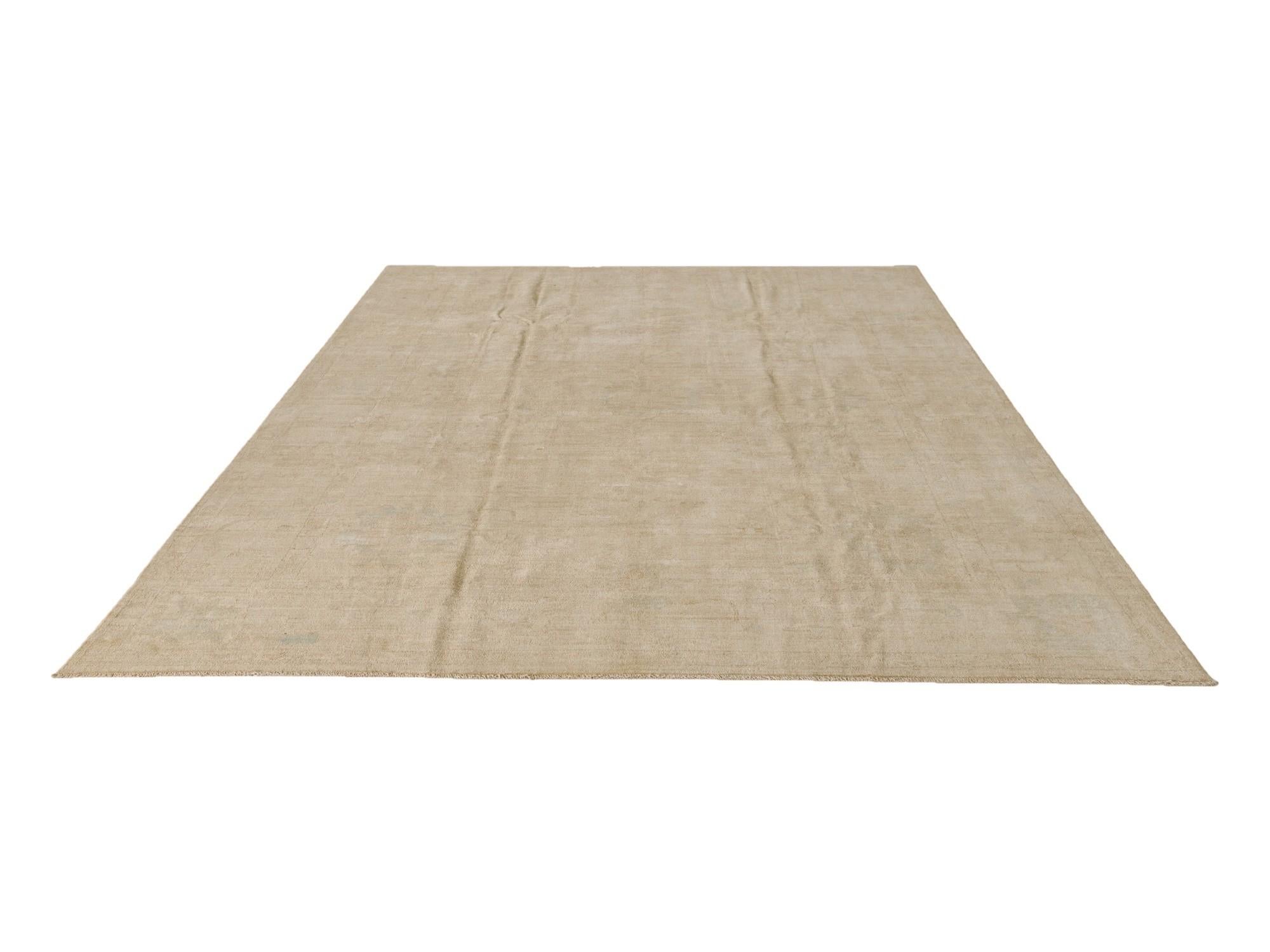 10' x 13' 9 Hand Knotted Oushak Wool Rug