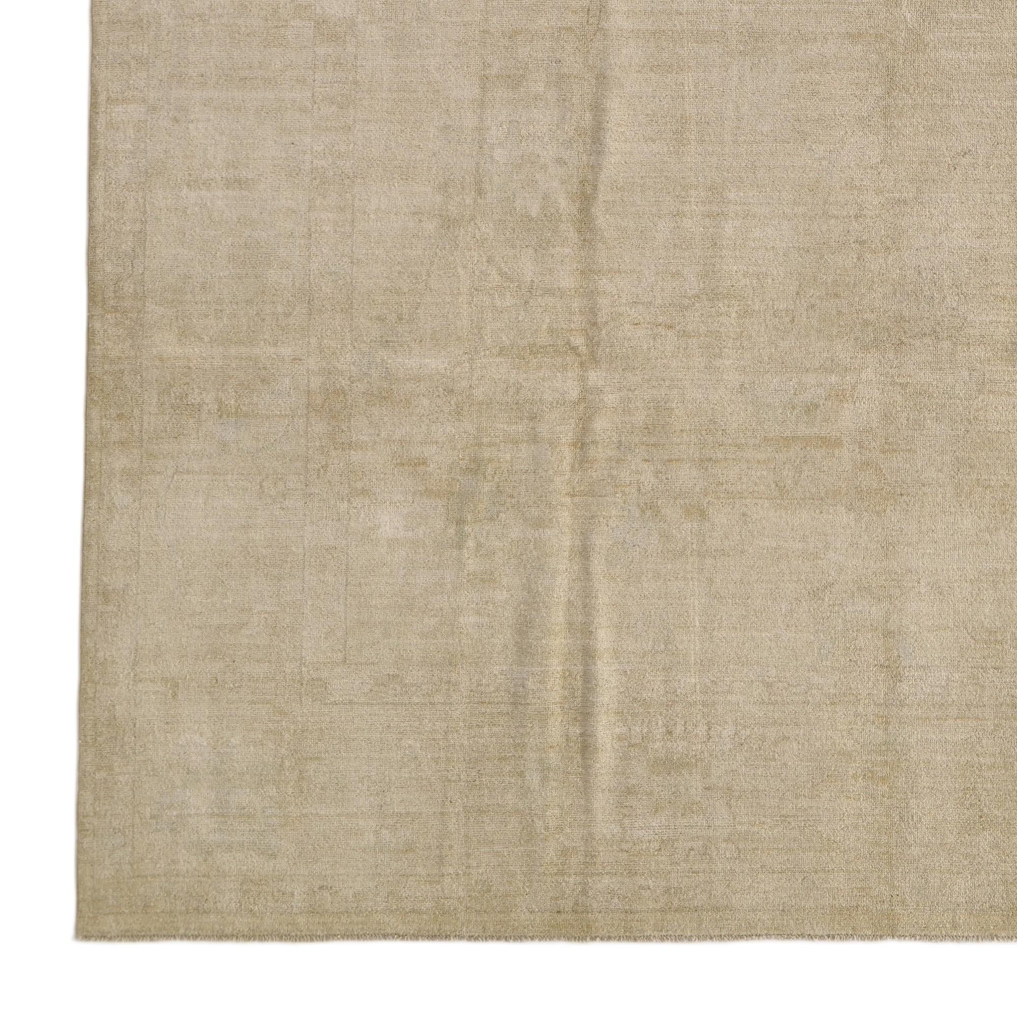 10' x 13' 9 Hand Knotted Oushak Wool Rug