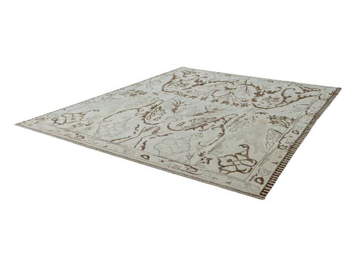 9' 7 x 12' 3 Hand Knotted Oushak Wool Rug