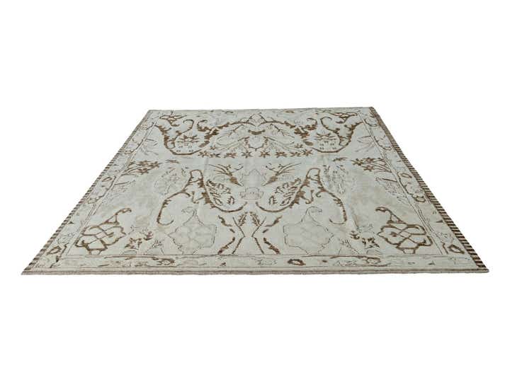 9' 7 x 12' 3 Hand Knotted Oushak Wool Rug