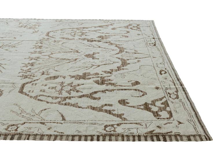 Detail image of 9' 7 x 12' 3 Hand Knotted Oushak Wool Rug