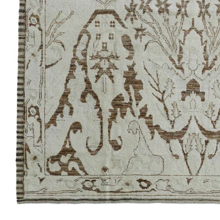 9' 7 x 12' 3 Hand Knotted Oushak Wool Rug