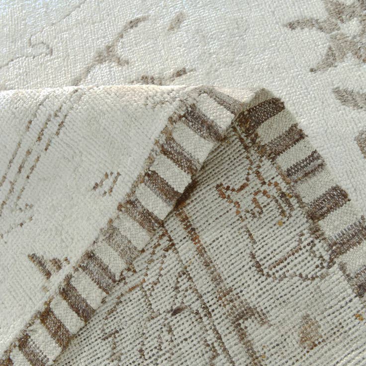 Detail image of 9' 7 x 12' 3 Hand Knotted Oushak Wool Rug