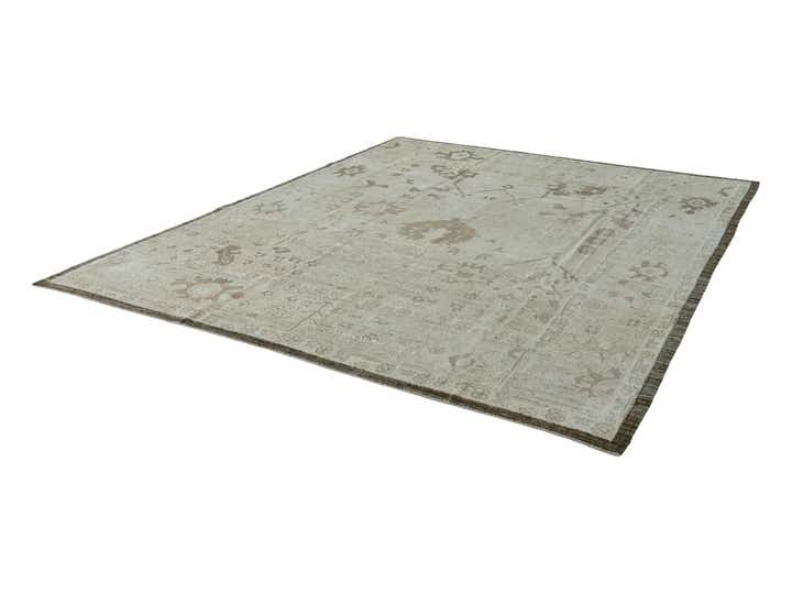 9' 2 x 11' 8 Hand Knotted Oushak Wool Rug
