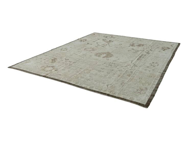 Detail image of 9' 2 x 11' 8 Hand Knotted Oushak Wool Rug