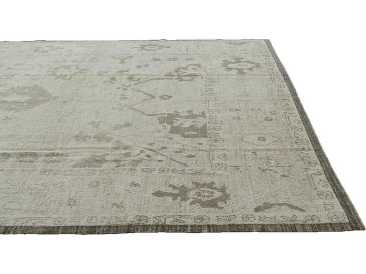 9' 2 x 11' 8 Hand Knotted Oushak Wool Rug