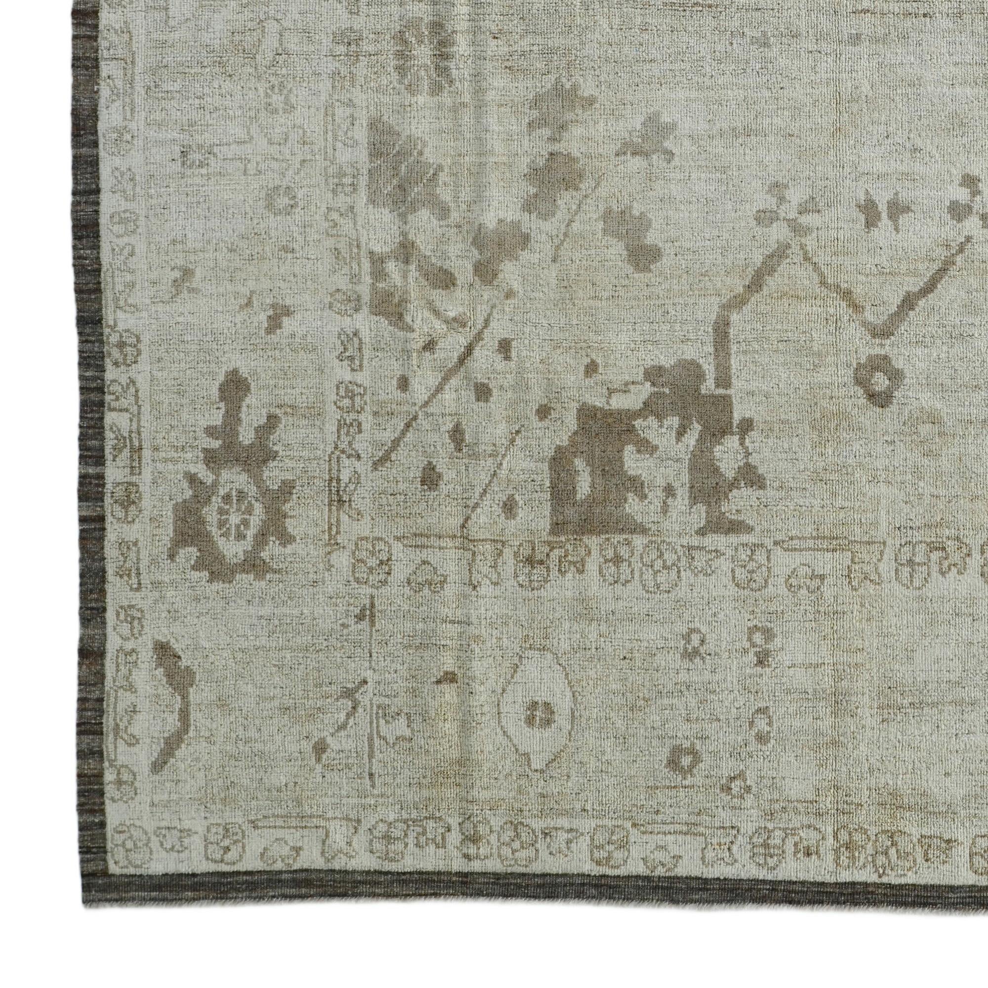 9' 2 x 11' 8 Hand Knotted Oushak Wool Rug