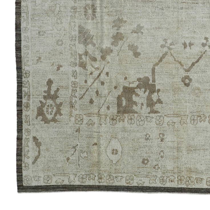 Detail image of 9' 2 x 11' 8 Hand Knotted Oushak Wool Rug