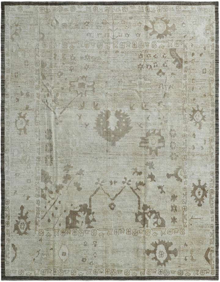 9' 2 x 11' 8 Hand Knotted Oushak Wool Rug