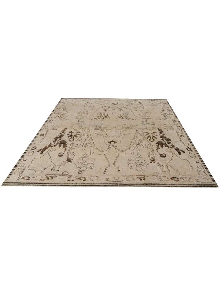 8' 2 x 10' 6 Hand Knotted Oushak Wool Rug