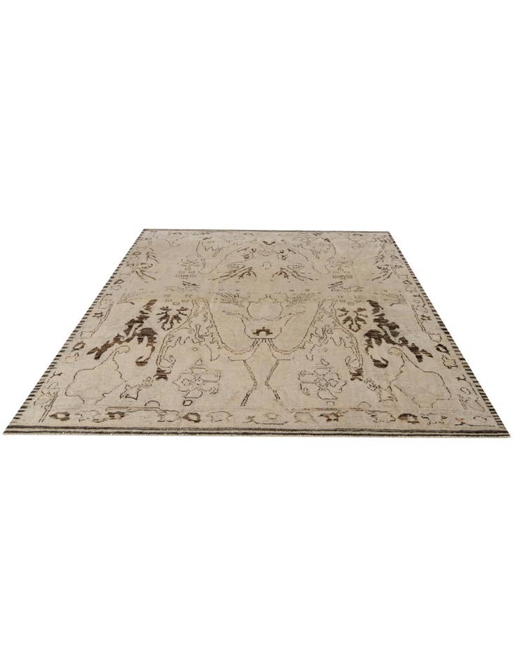 Detail image of 8' 2 x 10' 6 Hand Knotted Oushak Wool Rug