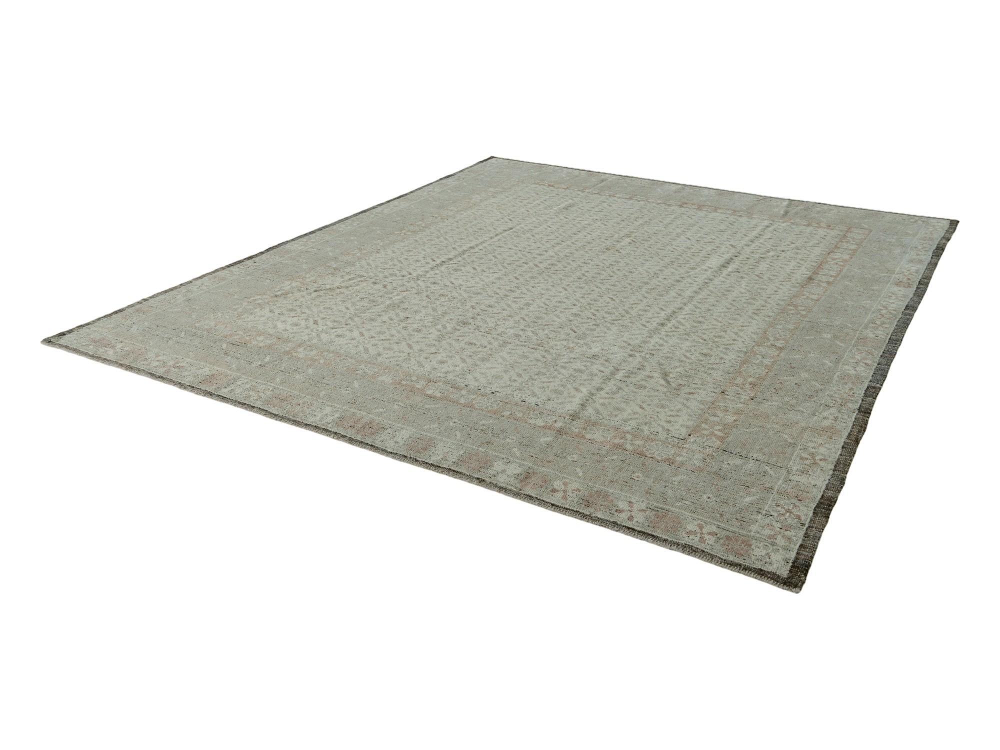 9' 5 x 11' 4 Hand Knotted Oushak Wool Rug