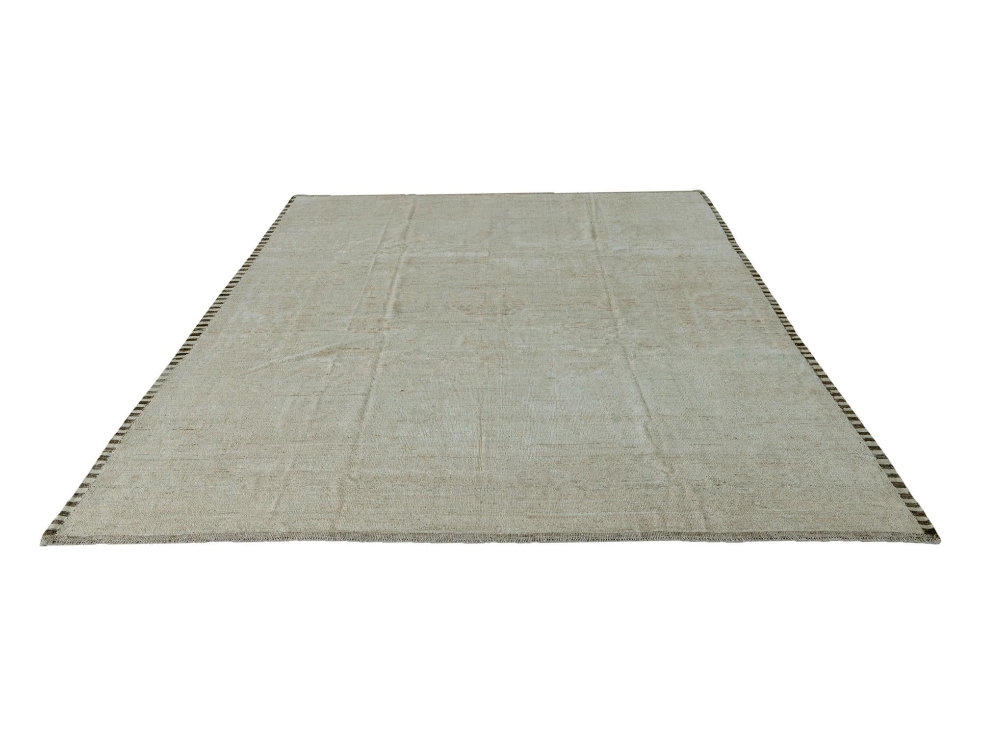 9' 5 x 12' 7 Hand Knotted Oushak Wool Rug