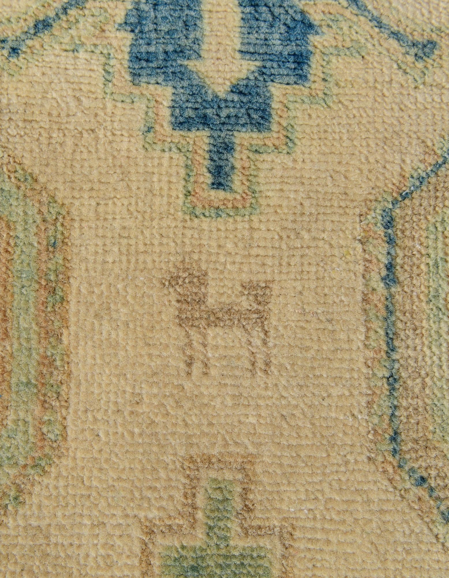 5' 7 x 7' 8 Hand Knotted Oushak Wool Rug