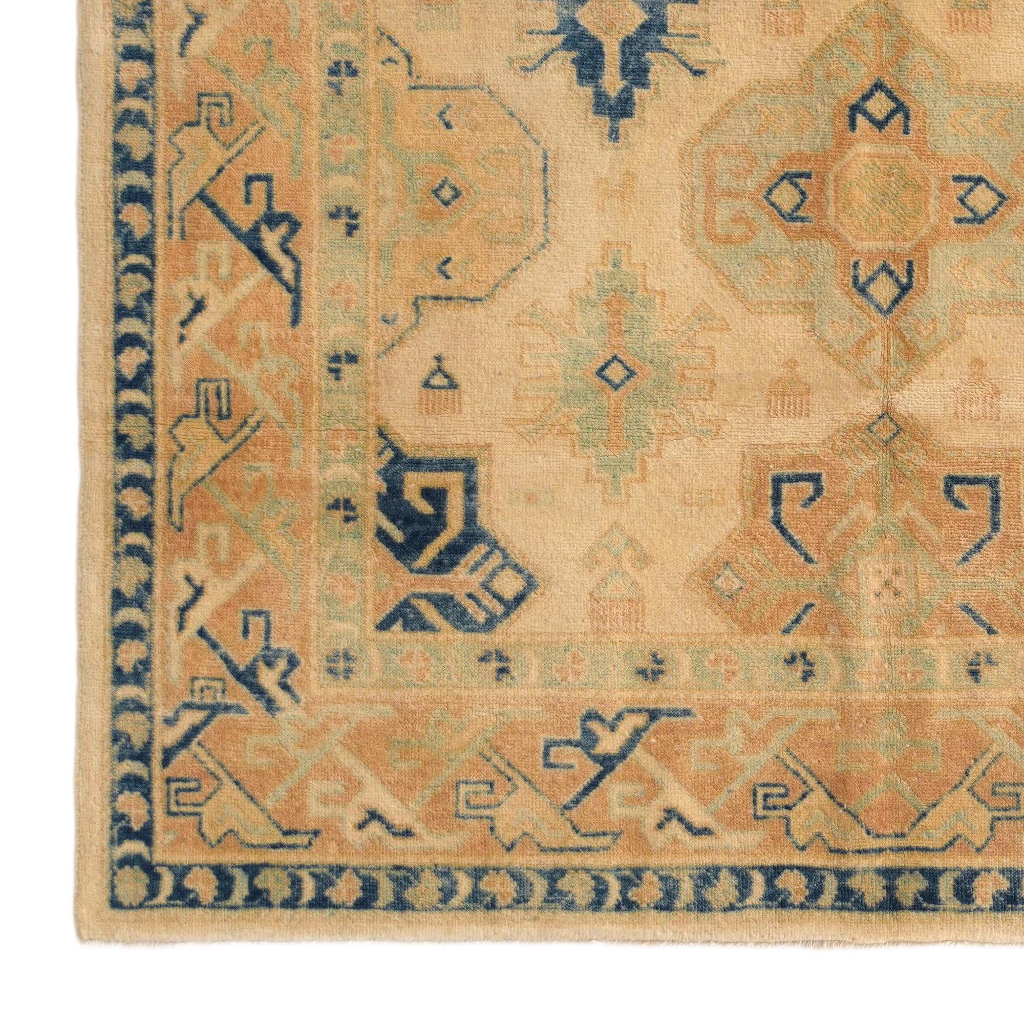 5' 7 x 7' 8 Hand Knotted Oushak Wool Rug