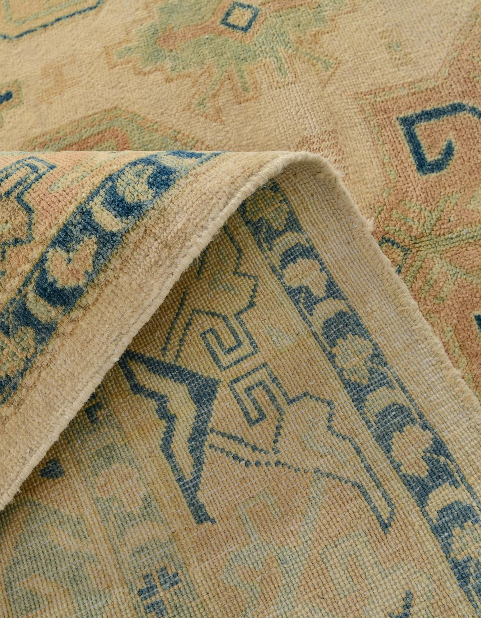 5' 7 x 7' 8 Hand Knotted Oushak Wool Rug
