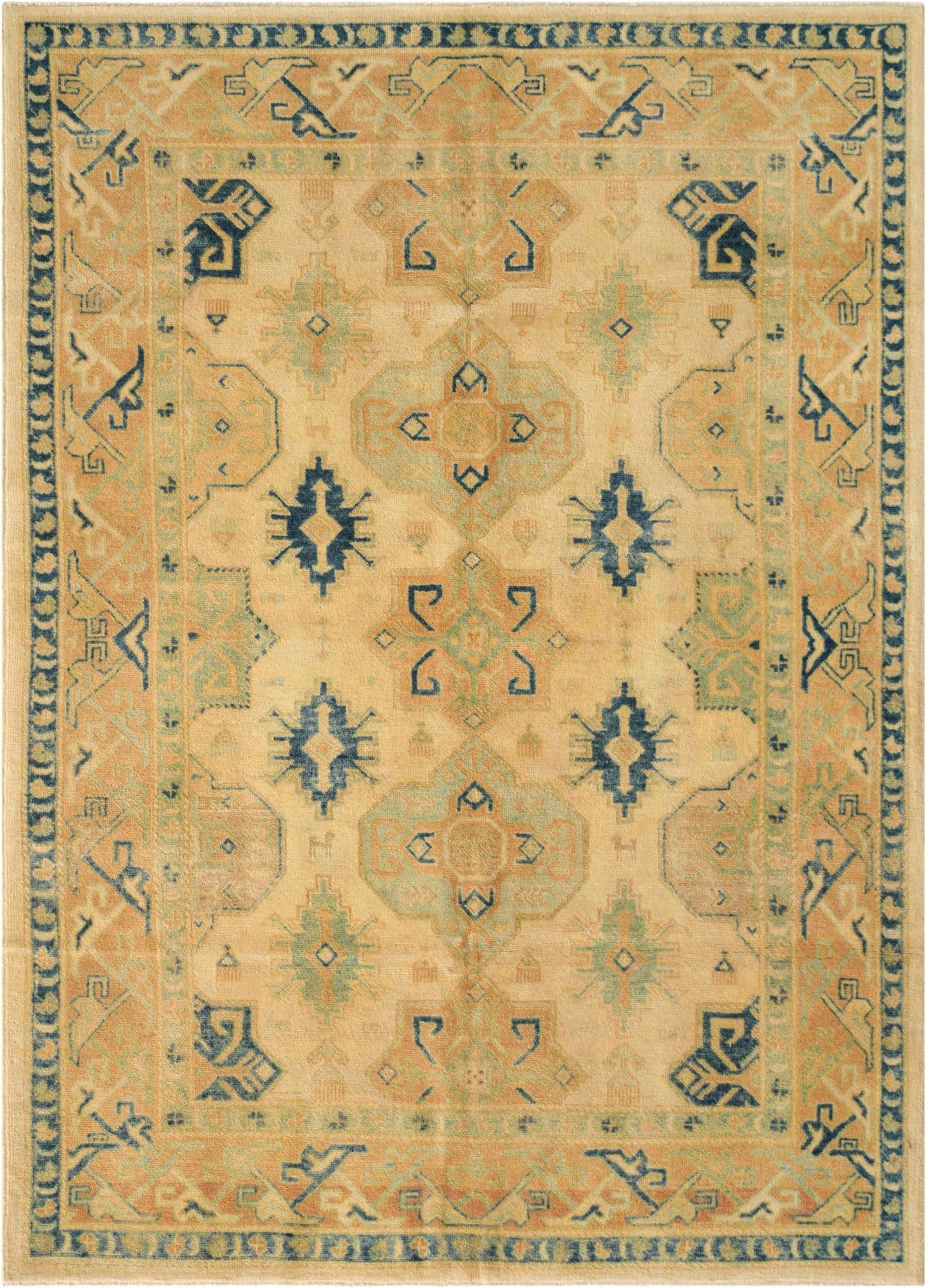 5' 7 x 7' 8 Hand Knotted Oushak Wool Rug