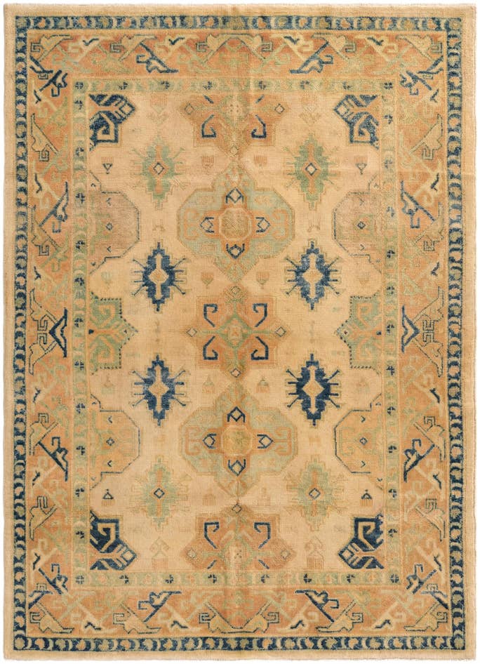 Detail image of 5' 7 x 7' 8 Hand Knotted Oushak Wool Rug