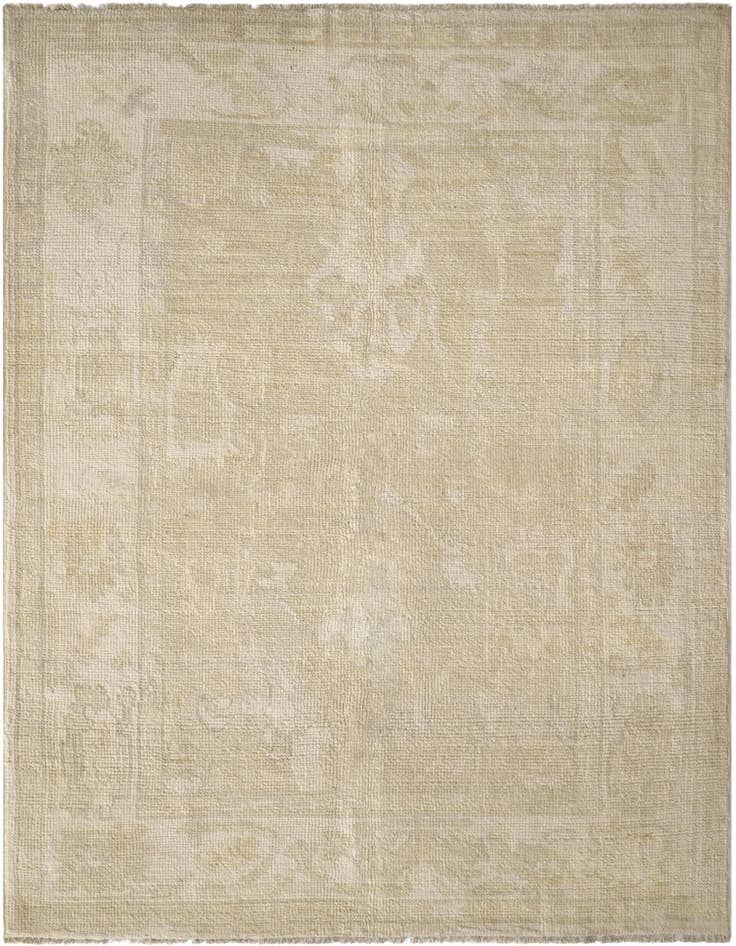 Detail image of 4' 2 x 6' 2 Hand Knotted Oushak Wool Rug