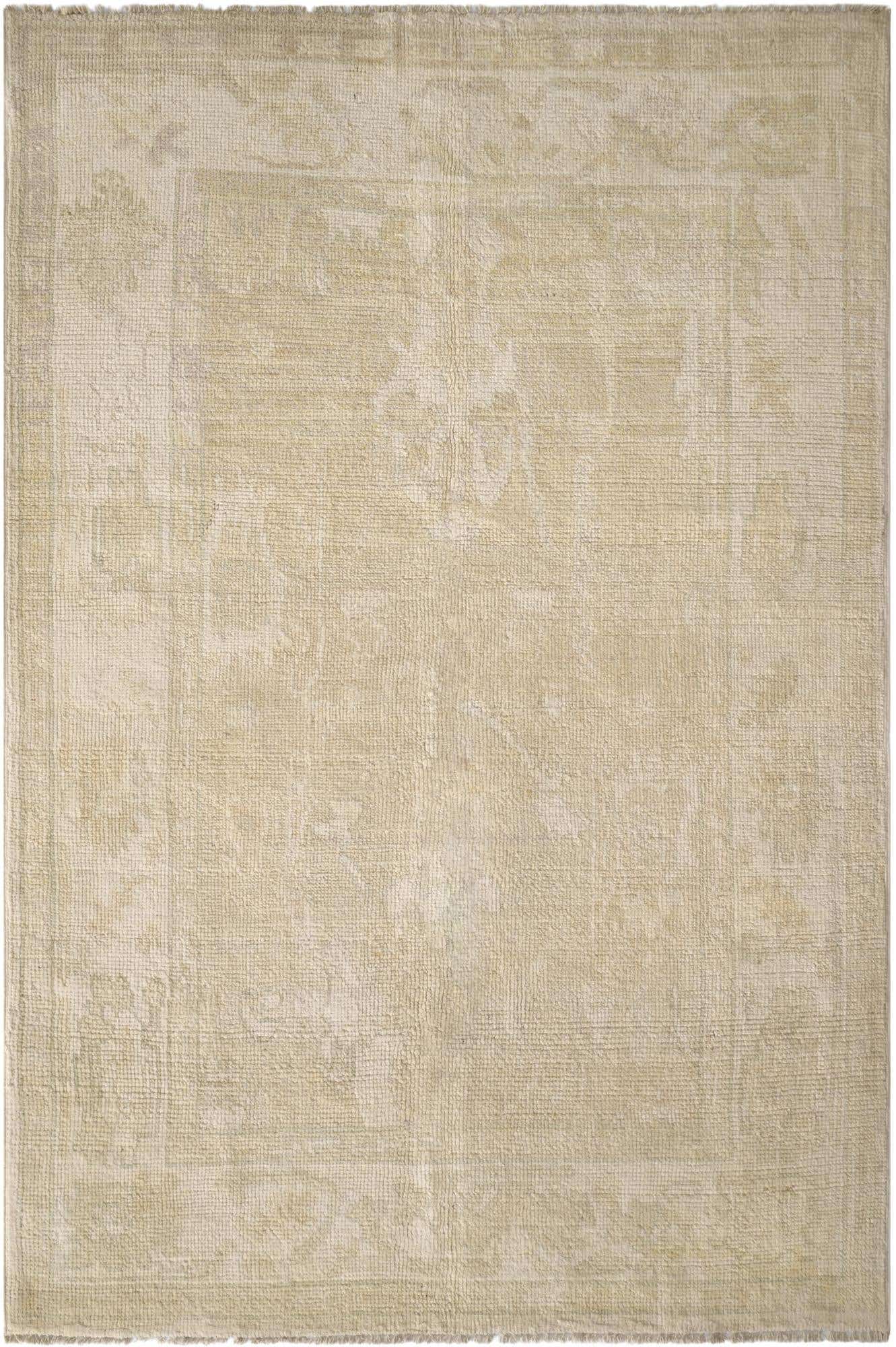4' 2 x 6' 2 Hand Knotted Oushak Wool Rug