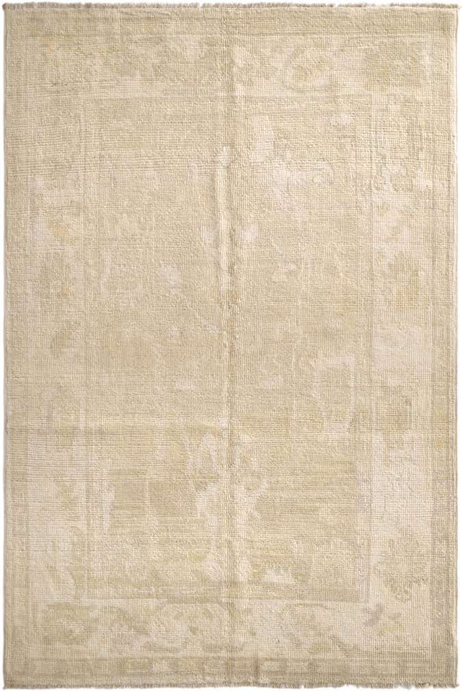 4' 2 x 6' 2 Hand Knotted Oushak Wool Rug