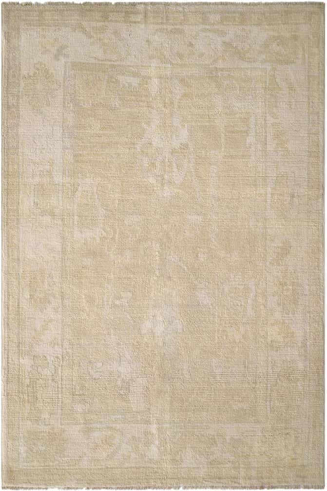 4' 2 x 6' 2 Hand Knotted Oushak Wool Rug