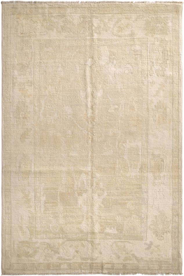 Detail image of 4' 2 x 6' 2 Hand Knotted Oushak Wool Rug