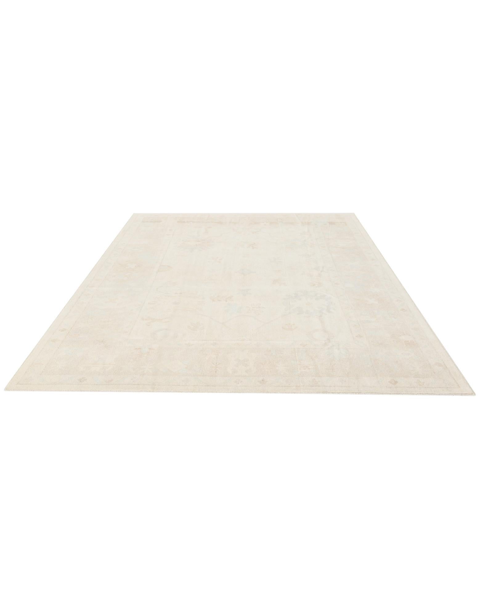 9' 1 x 12' 3 Hand Knotted Oushak Wool Rug