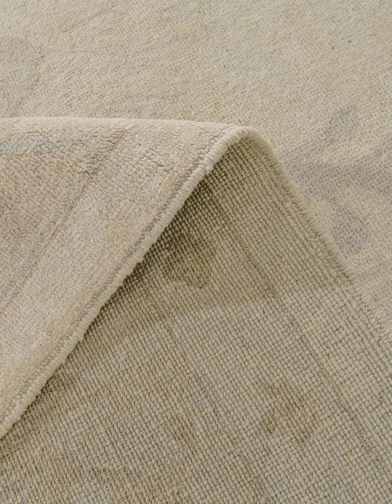 9' 1 x 12' 3 Hand Knotted Oushak Wool Rug