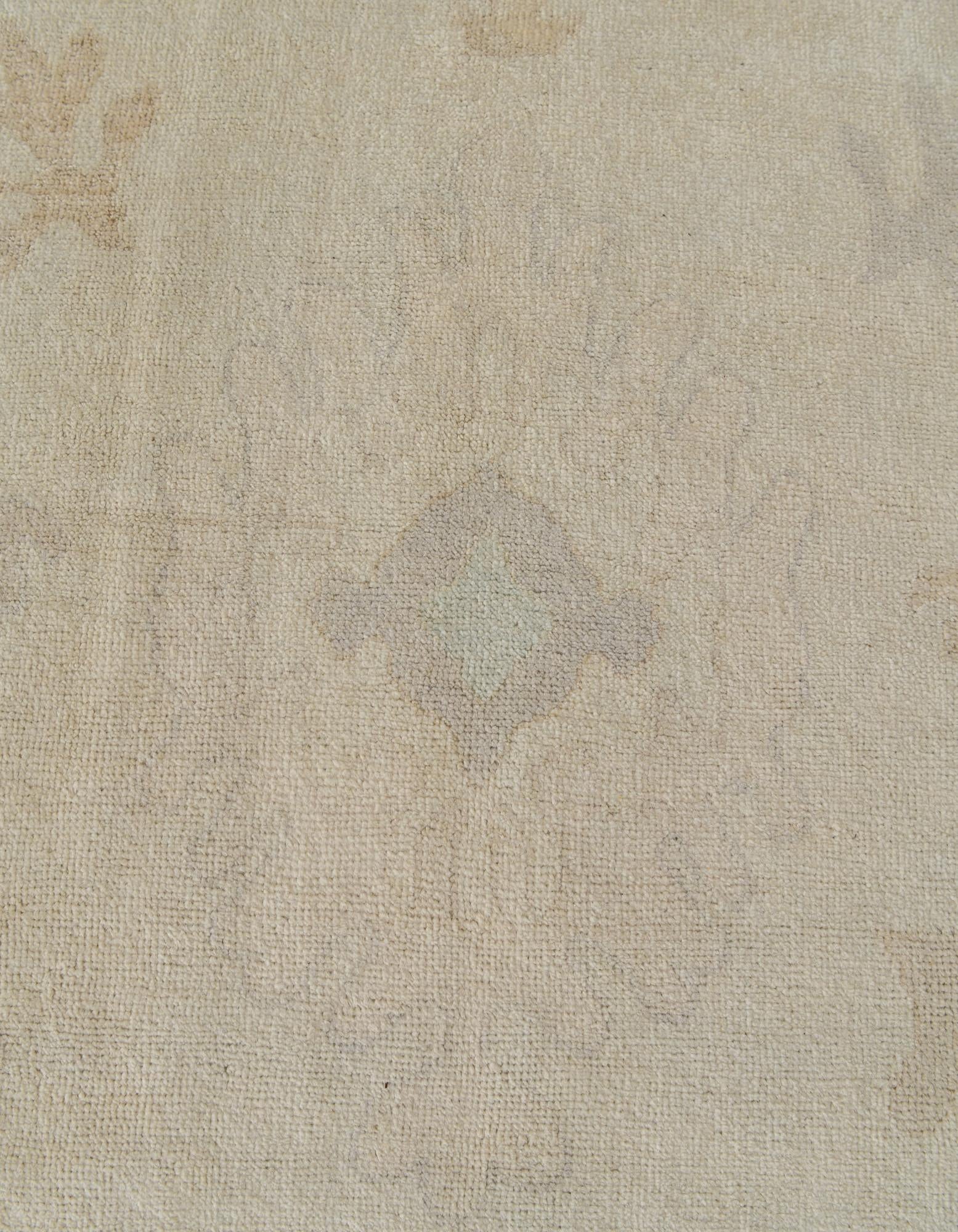 9' 1 x 12' 3 Hand Knotted Oushak Wool Rug