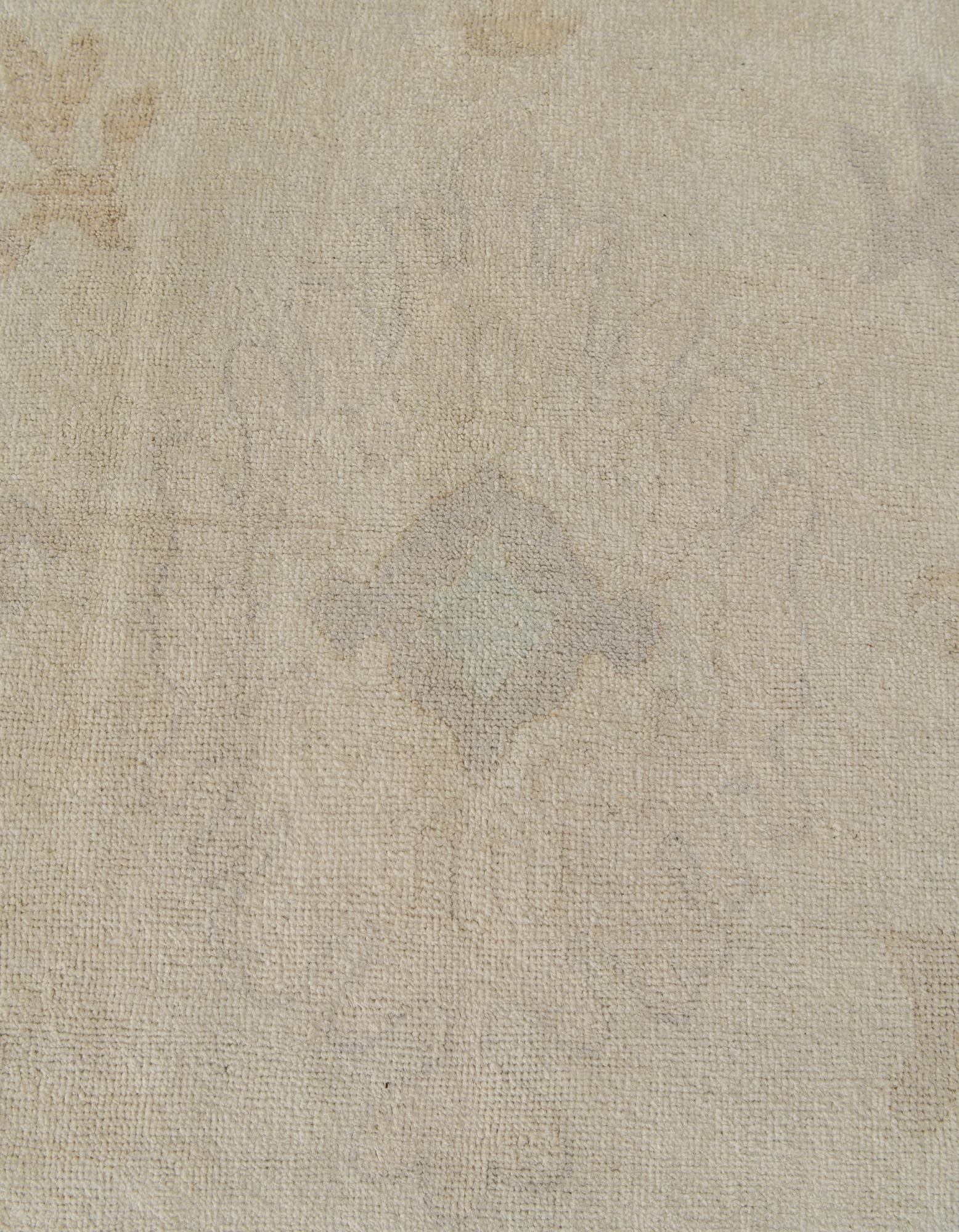 9' 1 x 12' 3 Hand Knotted Oushak Wool Rug