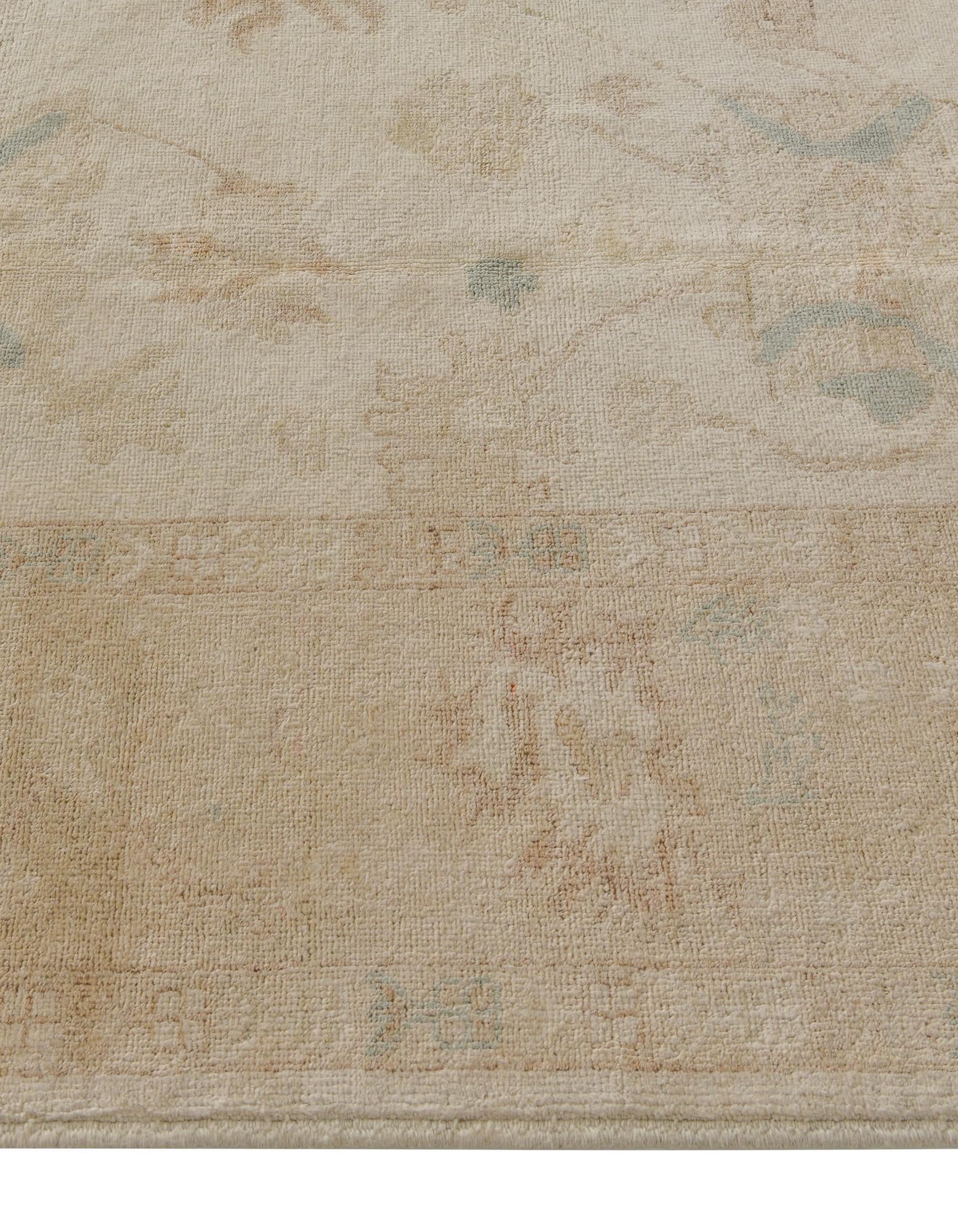 7' 11 x 9' 7 Hand Knotted Oushak Wool Rug