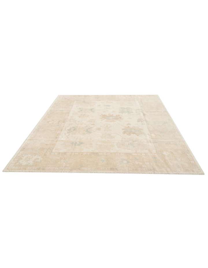 7' 11 x 9' 7 Hand Knotted Oushak Wool Rug