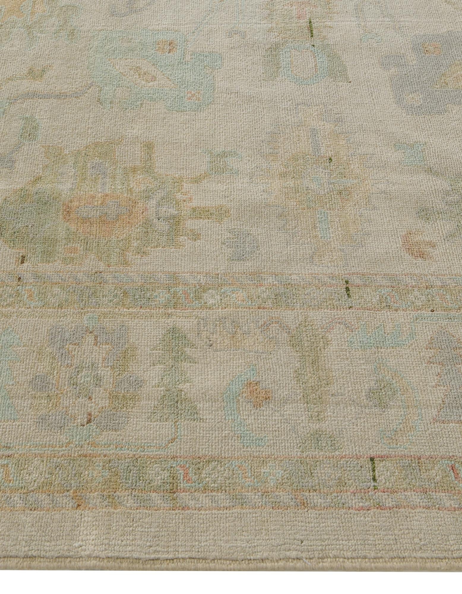 8' 2 x 9' 11 Hand Knotted Oushak Wool Rug