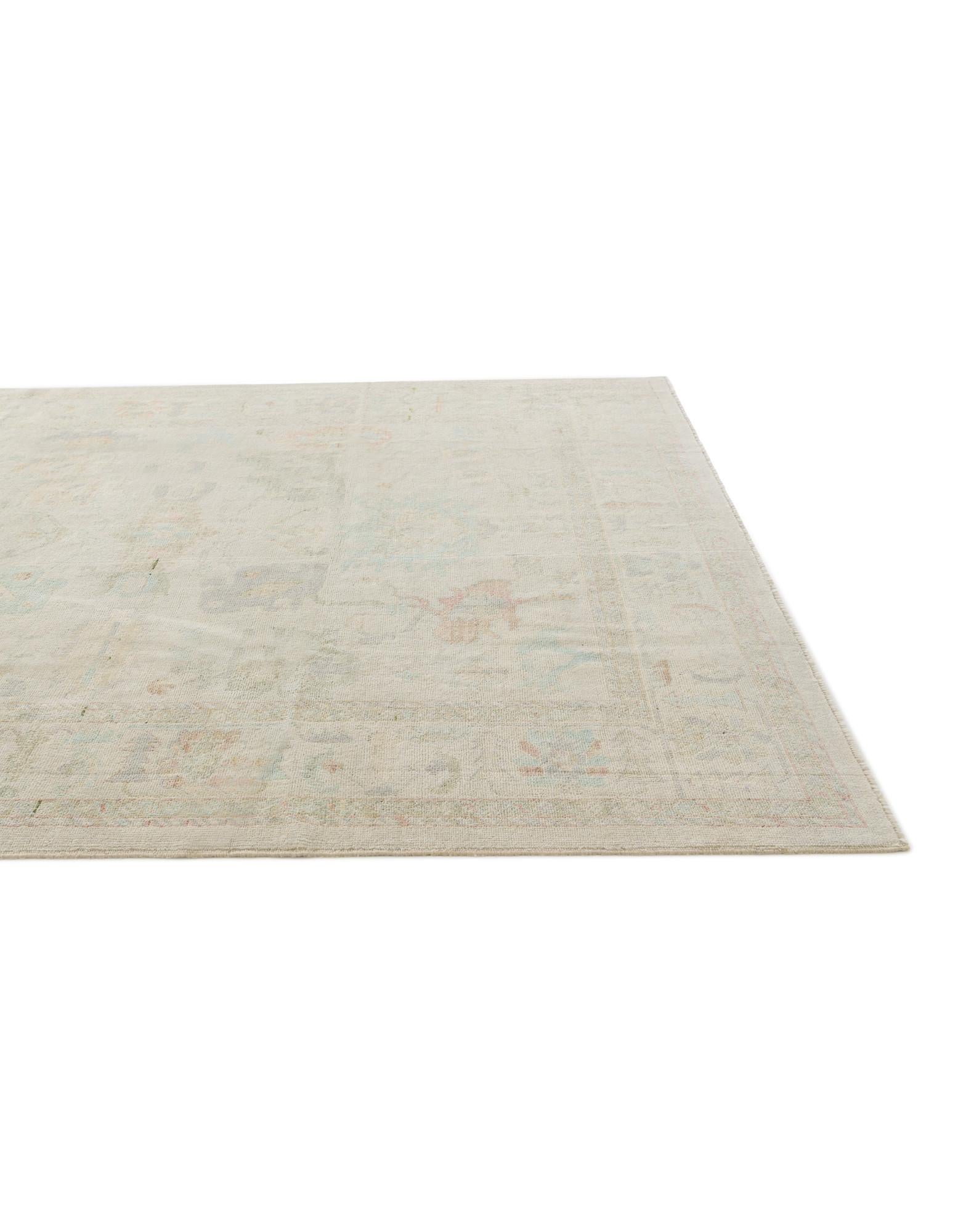 8' 2 x 9' 11 Hand Knotted Oushak Wool Rug