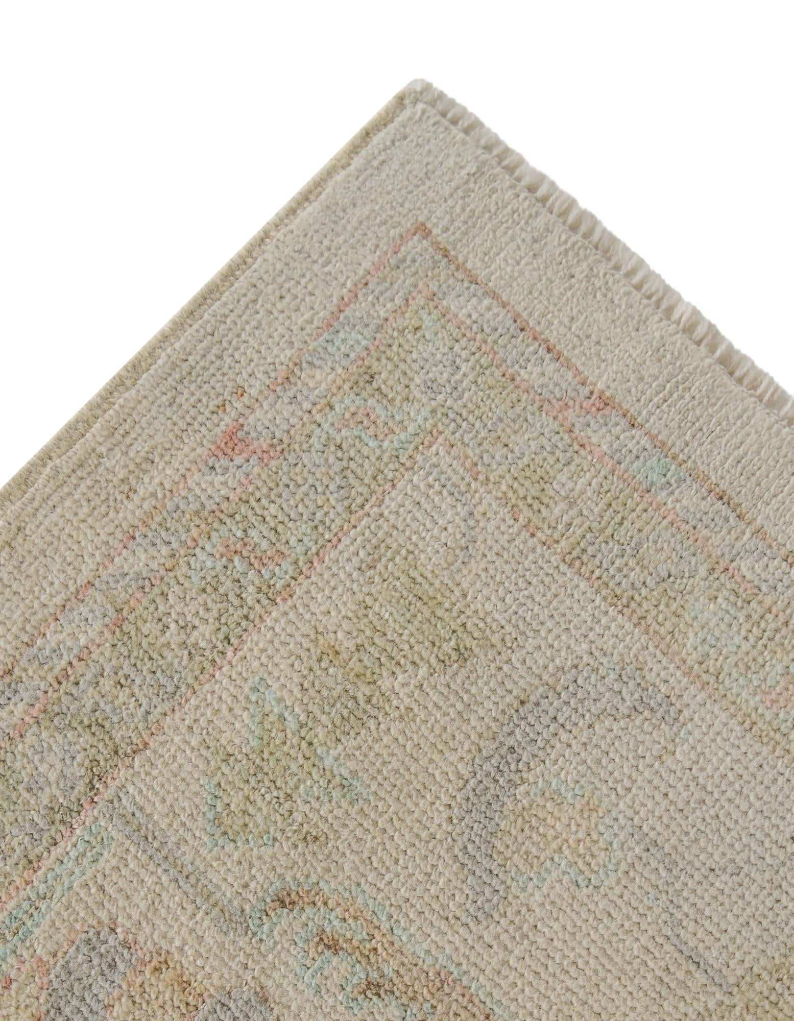 8' 2 x 9' 11 Hand Knotted Oushak Wool Rug