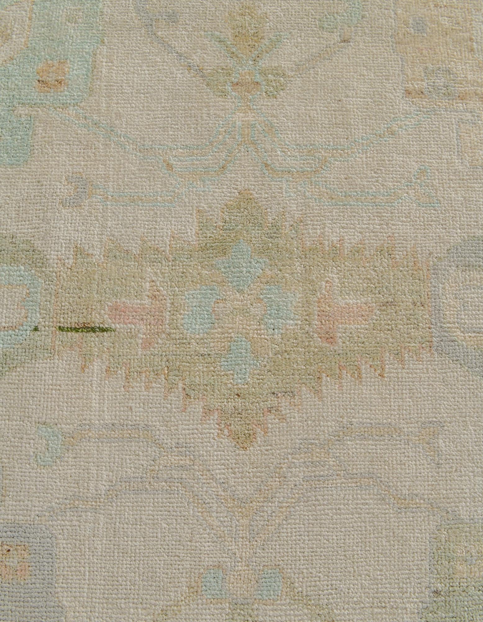 8' 2 x 9' 11 Hand Knotted Oushak Wool Rug