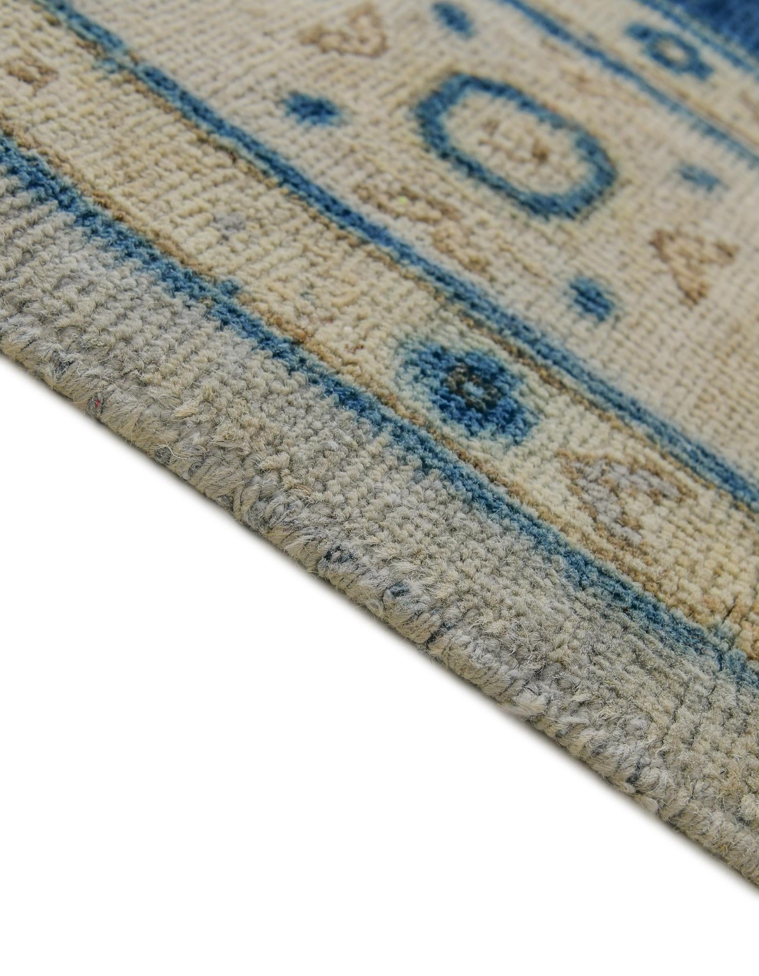 3' 6 x 4' 10 Hand Knotted Oushak Wool Rug