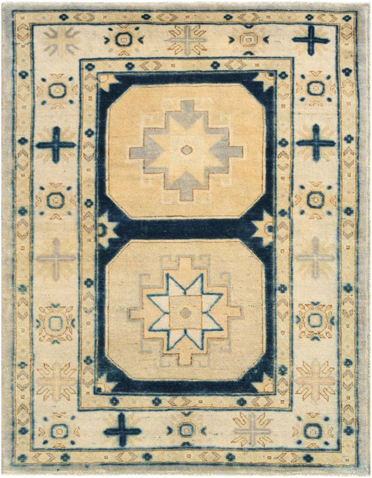 Detail image of 3' 6 x 4' 10 Hand Knotted Oushak Wool Rug