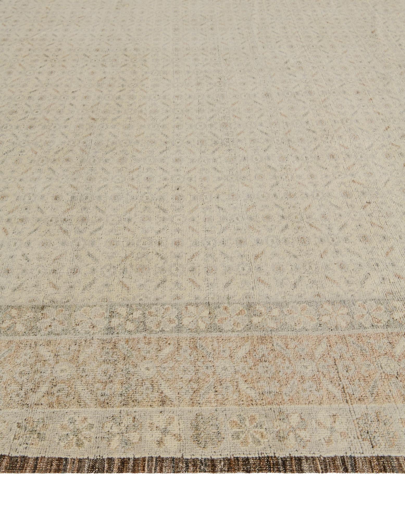 12' 10 x 15' Hand Knotted Oushak Wool Rug